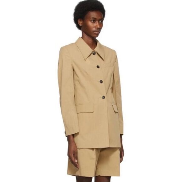 Low Classic Natural Curved Sleeve Cotton Blazer size Small - Picture 7 of 12